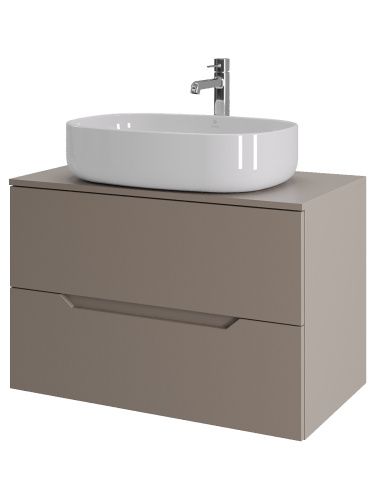 Тумба с раковиной Orange Line Li-80TuLMDF+B08-600W 81х46х69 цвет бежевый