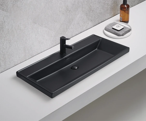 Раковина Gid Integrado 101 см Bm5510s (72204) встраиваемая цвет черный матовый