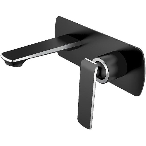 Cмеситель Haiba HB80548-7 встраиваемый в стену черный/хром