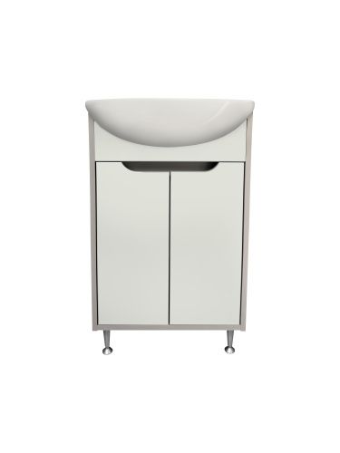 Тумба под раковину Runo Эконова 00-00004652 50х30 напольная цвет серый