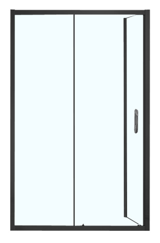 Душевой уголок Azario MILTON AZ-ND1131-L 1200 BLACK 120х80 стекло прозрачное профиль черный