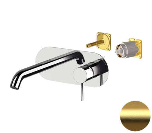 Смеситель для раковины Remer X Style X15KBBG встраиваемый в стену брашированное золото