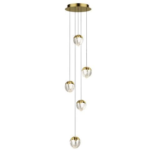 Светильник подвесной Delight Collection MD24001033-5A gold/clear
