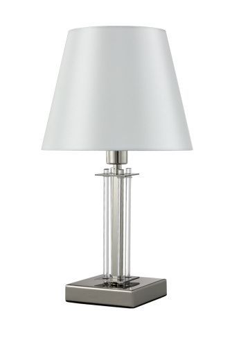 Настольная лампа Crystal Lux Nicolas (Ницолас) NICOLAS LG1 NICKEL/WHITE