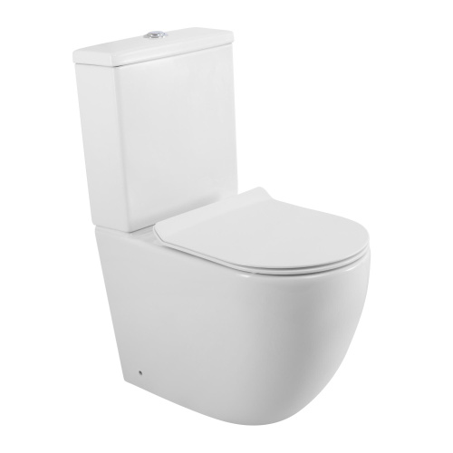 Унитаз напольный с бачком BelBagno AMANDA BB051CPR/BB051T/BB076SC белый с сиденьем микролифт безободковый каскадный смыв