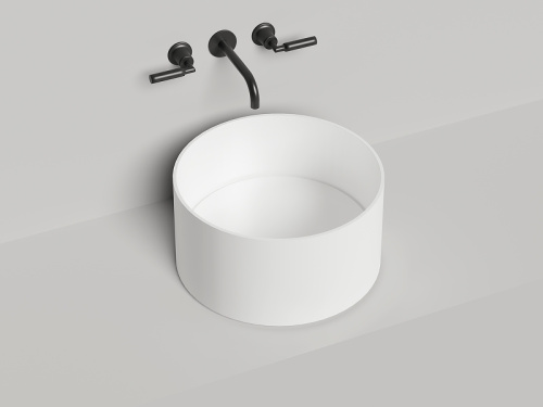 Раковина из искусственного камня S-Stone Salini ARMONIA 130422M 50х50 накладная цвет белый без отверстий под смеситель