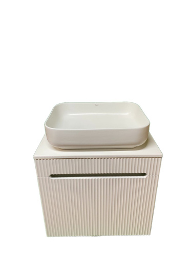 Тумба с раковиной Sintesi STL.W7025_SIN-LVB-APP-409 60х55х50 подвесная цвет белый