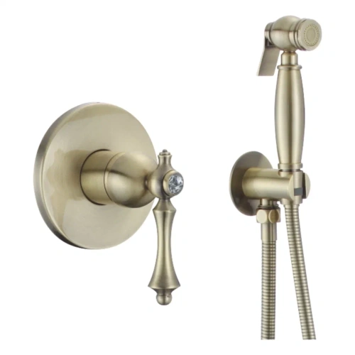 Гигиенический душ со смесителем Rose R0105Q бронза