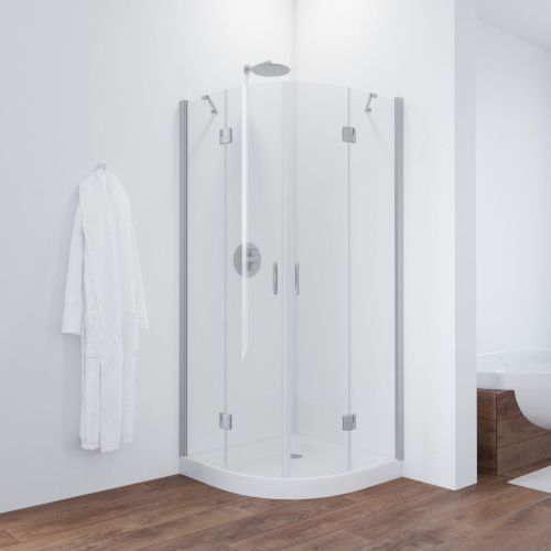 Душевой уголок Vegas-Glass AFS TUR+NOVO AFS NOVO 80 07 crystalvision R 80х80 стекло прозрачное профиль хром без поддона