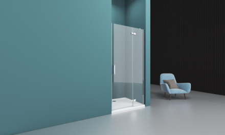 Душевая дверь BelBagno KRAFT KRAFT-B-12-60/40-C-Cr-R стекло прозрачное профиль хром глянцевый
