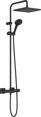 Душевая стойка Hansgrohe Vernis Shape Showerpipe 26429670 настенная цвет черный с термостатом