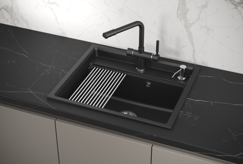 Кухонная мойка Granula Kitchen Space 6003, ШВАРЦ 60x51 цвет шварц