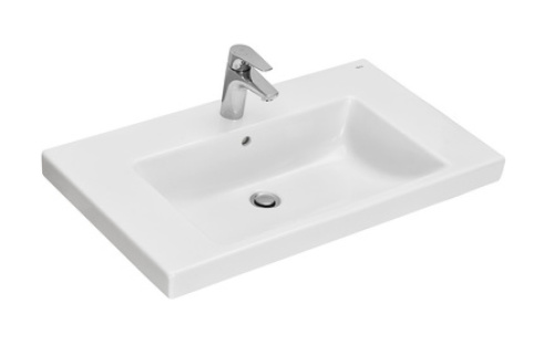 Раковина из сантехнического фарфора Roca GAP PLUS 7.3270.M.000.4 80х46 накладная цвет белый
