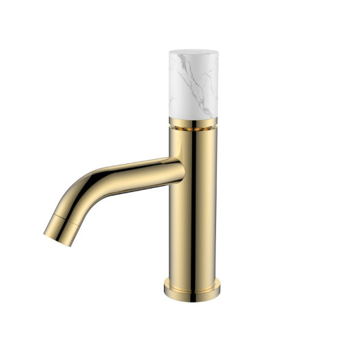 Смеситель Boheme Stick 121-G-MR-W на раковину золото