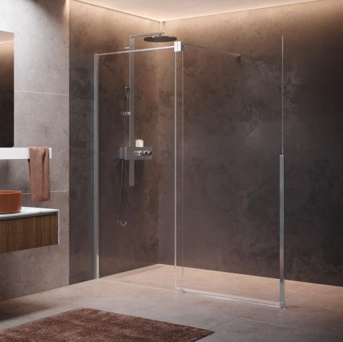 Душевая дверь Novellini H Style HSTYLE140S-1B 140х200 стекло прозрачное профиль хром глянцевый