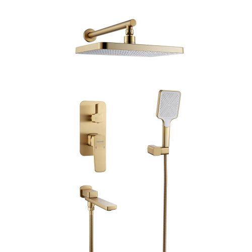 Душевая система Shevanik S9935G встраиваемая в стену цвет золото