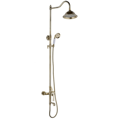 Душевая стойка Rush Flores FLG0835-5 настенная цвет золотой