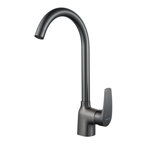 Смеситель для кухни Shevanik S5053T на мойку оружейная сталь