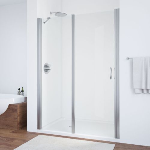 Душевая дверь Vegas-Glass EP-F-1 EP-F-1 155 08 crystalvision L 155х189 стекло прозрачное профиль хром глянцевый