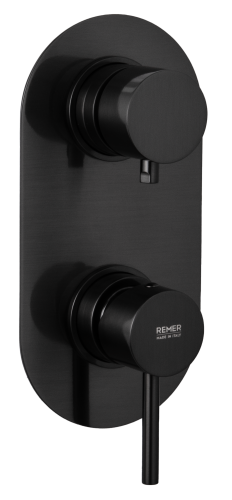 Смеситель для душа Remer X Style X92KBCFP встраиваемый в стену черный брашированный хром без термостата
