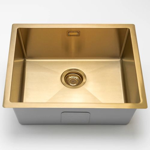 Кухонная мойка Grandex Aqua PROLINE 55 3002061 55х45 цвет золото поверхность матовая