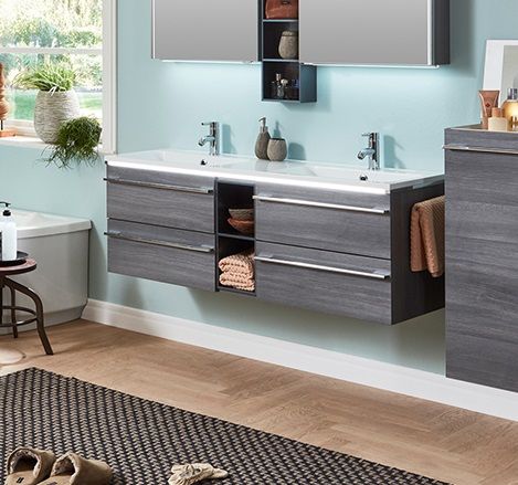 Тумба под раковину Marlin 3250star WMKAEA14(286/286/287) 140х45х48 подвесная цвет белый шелковый глянец