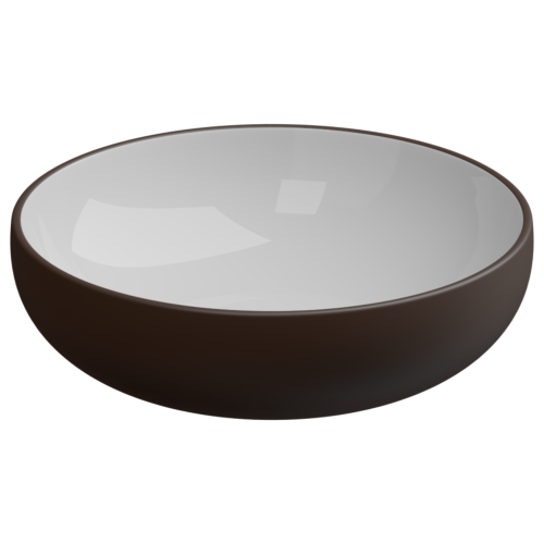 Раковина GSG Ceramic Design Easy 45см EALAVRO45BI000/035 накладная цвет белый/коричневый