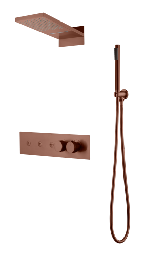 Душевая система Boheme Fusion 131-BRB встраиваемая цвет бронза брашированная