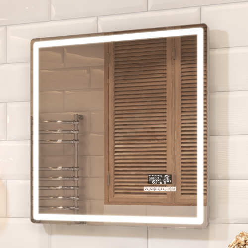 Зеркало с подсветкой VIGO Geometry Media Voice 46 70х70