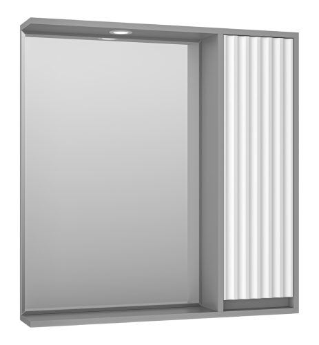 Зеркало-шкаф Brevita Balaton BAL-04080-01-01П 78х14х80 подвесной цвет белый/серый Зеркало-шкаф Brevita Balaton BAL-04080-01-01П 78х14х80 подвесной цвет белый/серый