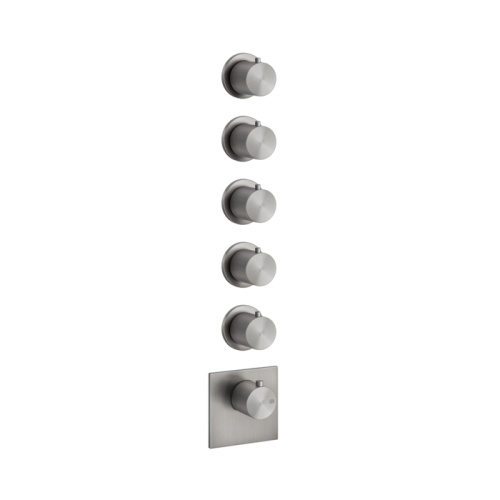 Смеситель для душа Gessi Gessi316 54510#239 встраиваемый в стену нержавеющая сталь с термостатом (внешняя часть)