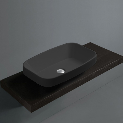 Раковина Simas Baden Baden 60 см BB11 nero matt накладная цвет черный матовый
