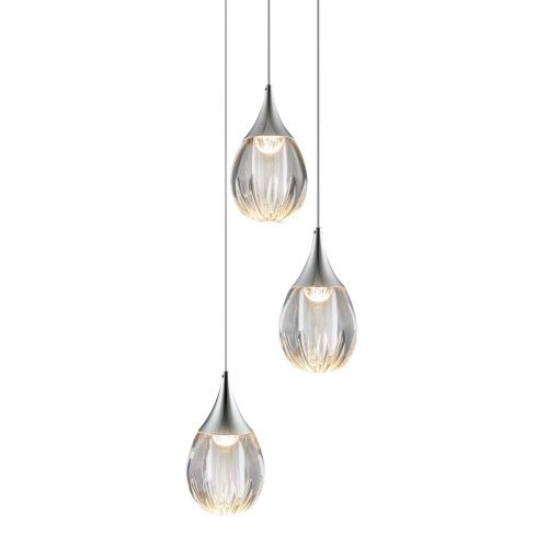Светильник подвесной Delight Collection Stilla (Стилла) MD24001004-3A chrome/clear