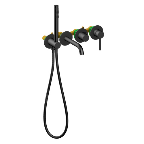 Смеситель для ванны и душа Timo Saona 2314/03YSM встраиваемый в стену черный матовый без термостата