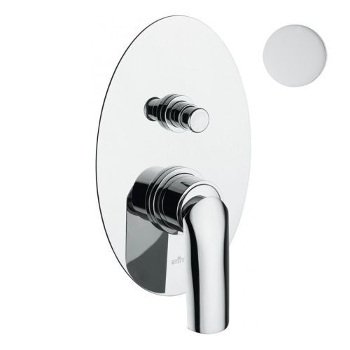 Смеситель для ванны и душа Webert Aria AI860101844 настенный белый/хром