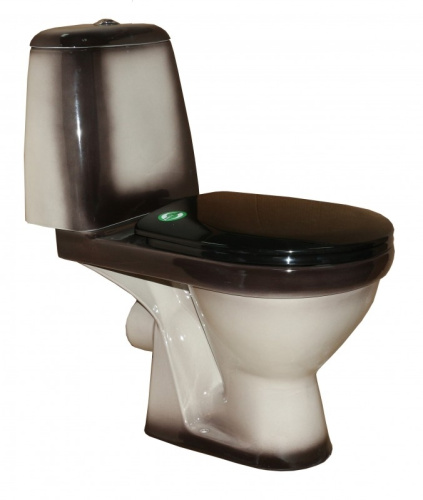 Унитаз-компакт напольный с бачком Rosa Премьер Вн УнЧ04 черный с сиденьем каскадный смыв