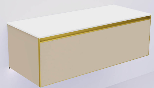 Тумба под раковину Armadi Art Quatro 790-M1-120-D-MG-LED 120х50х40 подвесная цвет бежевый