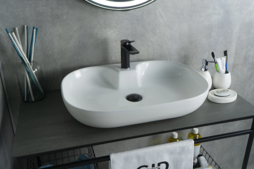 Раковина Gid Lago 61 см 51156 накладная цвет белый