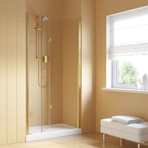 Душевая дверь Vegas-Glass GPS LUX GPS LUX 85 09 crystalvision R 85х200 стекло прозрачное профиль золото