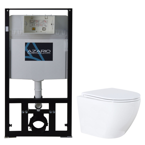 Комплект унитаз с инсталляцией  Azario  AZ-8010-1000+AZ-0046N