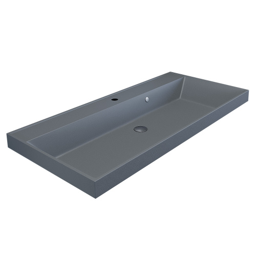 Раковина Uperwood Classic Quartz 100 см 293020633 полувстраиваемая цвет серый