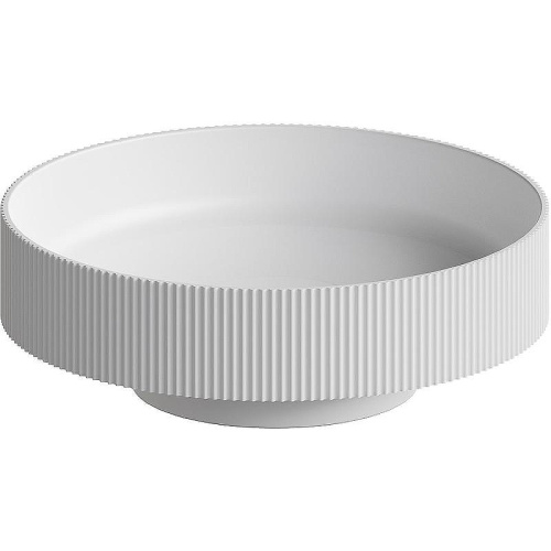 Раковина из искусственного камня Boheme Corian 801-R-MW 40х40 накладная цвет белый матовый
