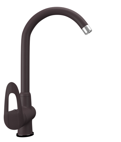 Смеситель для кухни Ulgran Quartz UQ-006-06 на раковину трюфель без термостата