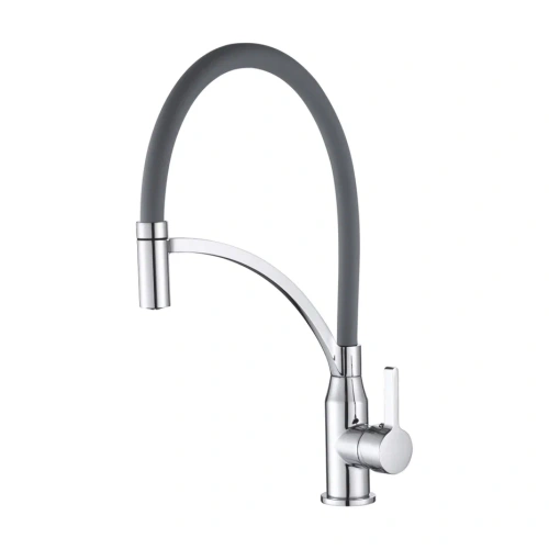 Смеситель для кухни Shevanik S643-9 на мойку хром/серый