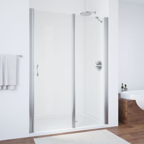 Душевая дверь Vegas-Glass EP-F-1 EP-F-1 155 08 crystalvision R 155х189 стекло прозрачное профиль хром глянцевый