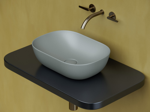 Раковина Ceramica Nova ELEMENT 46 см CN6009MH накладная цвет антрацит матовый