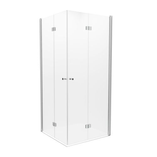 Душевой уголок New Trendy SUPERIA Chrome K-0589 90х90 стекло прозрачное профиль хром без поддона