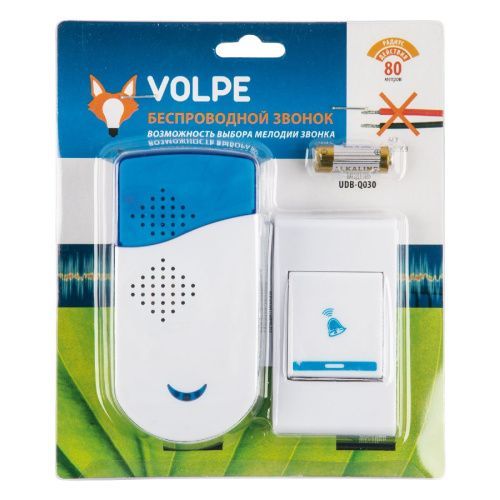 Звонок беспроводной Volpe Udb-q030 UDB-Q030 W-R1T1-32S-100M-WH
