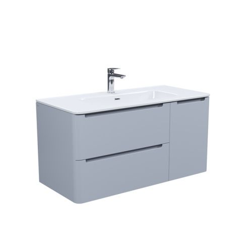 Тумба с раковиной IDDIS Edifice EDI10L0i95K 100х47х50 подвесная цвет серый