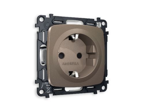 Комплект механизма розетки с/з со шторками Ambrella Volt Omega (Омега) MO637010